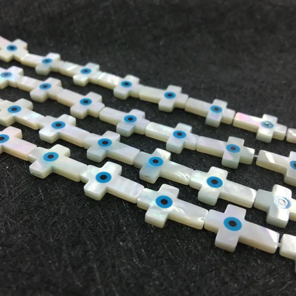 Шт./Лот швабра 9 х11 мм с натуральным крестом жемчугом ракушкой Швабра для сглаза