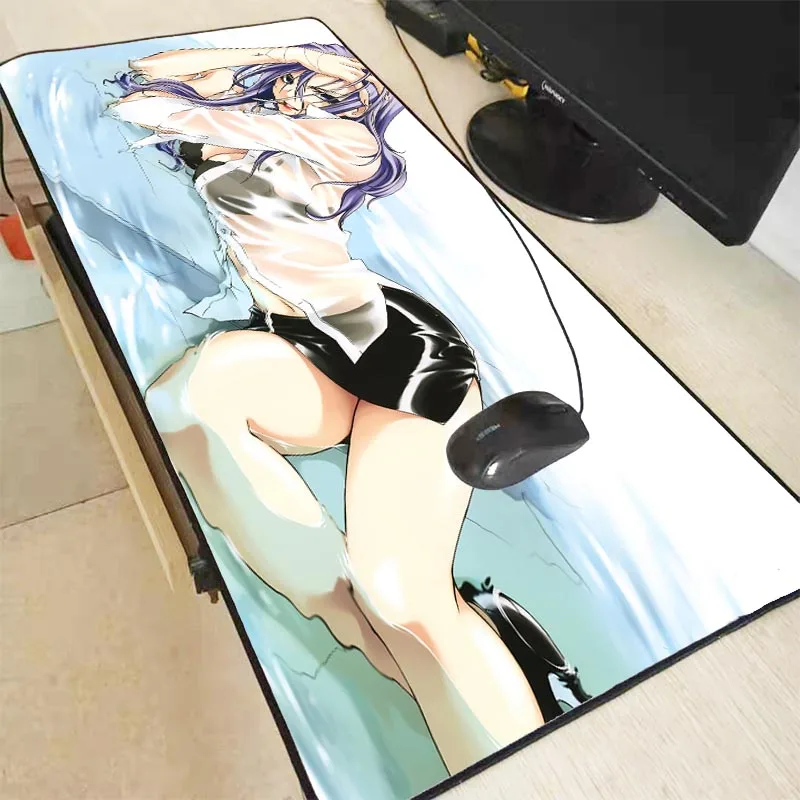 

Sexy Anime Girl Large Gaming Mouse Pad Lock Edge Mouse Mat Keyboard Mat Table Mat Desk Mat for Notebook Laptop Gamer Mousepad