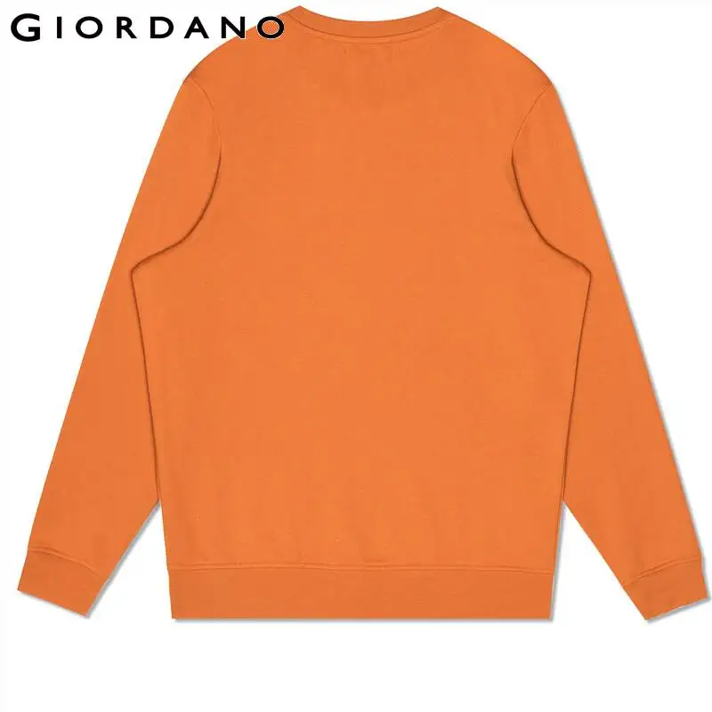 Свитшот Giordano мужской в рубчик с круглым вырезом и длинным рукавом 91090268 | Мужская