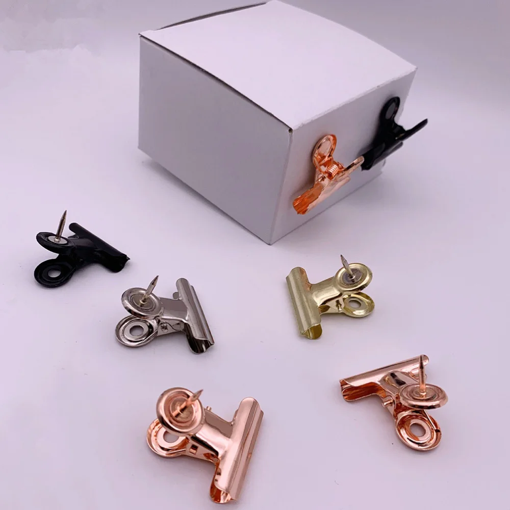 

8pcs Thumbtack Clips Metal Nail Clamps Practical Paper Clips Durable Pin Clips for Restaurant Office Home
