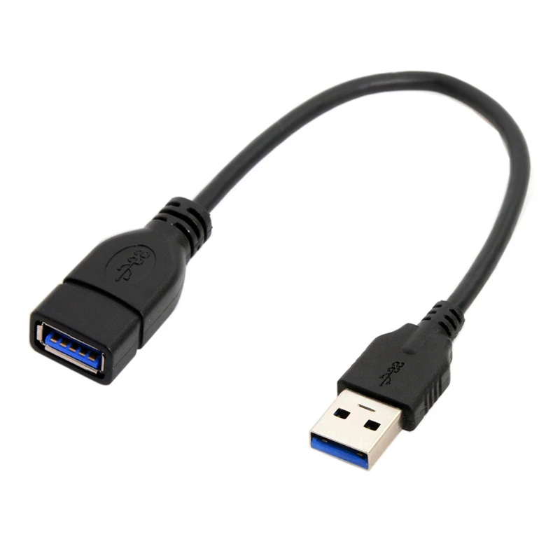 Кабель-удлинитель USB 3,0 «штекер-гнездо» 15 см для зарядки и синхронизации данных USB 3,0 5 Гбит/с - Кабели