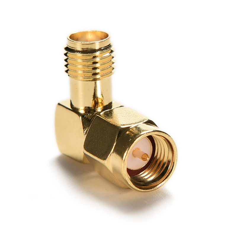 

JETTING 3PCS SMA Male To SMA Female Jack RF Adapter Connector Plug 90 Degree Right Angle Gold Drop Shipping