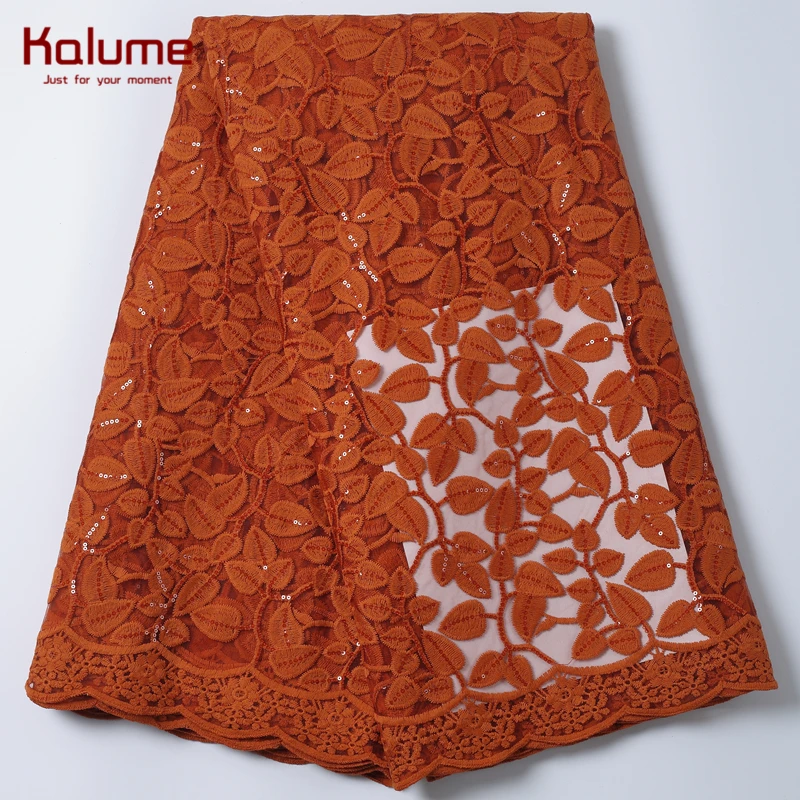 Новейшая африканская кружевная ткань Kalume вышивка французская сетка молочный