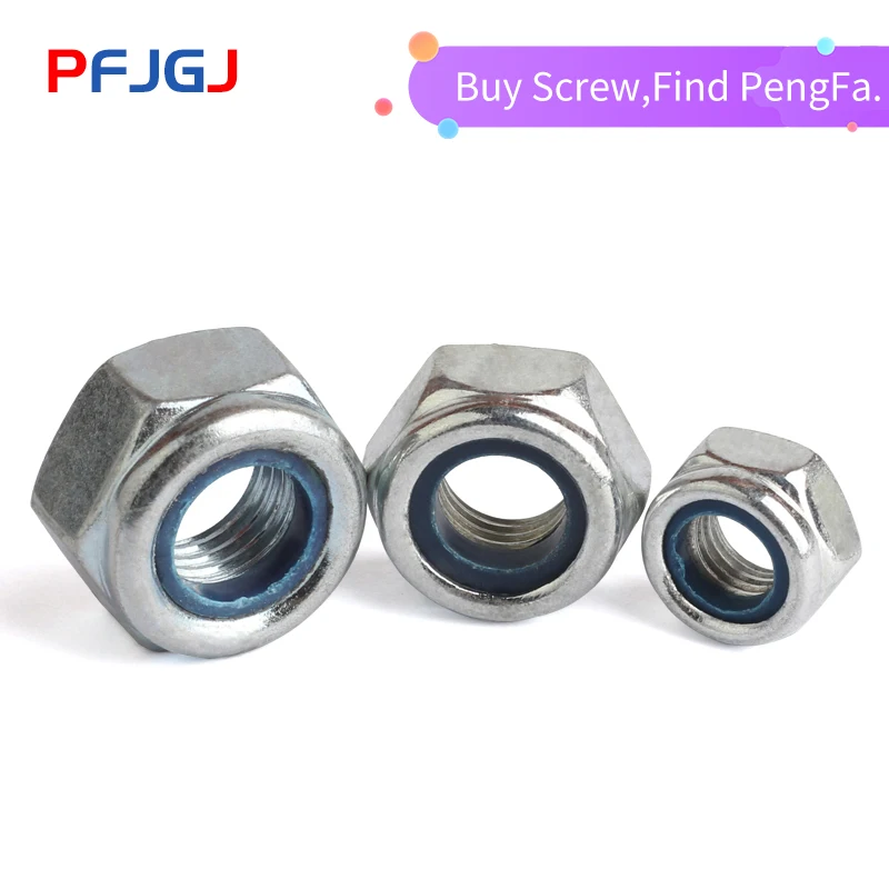Самоблокирующаяся нейлоновая гайка Peng Fa 4 8 класса с мелкими зубьями DIN985