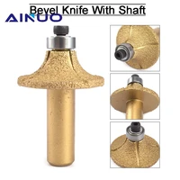 55mm vacuum brazed diamond router bits granite marble router cutter profiling cutting stone edge engraving tools 6mm shank