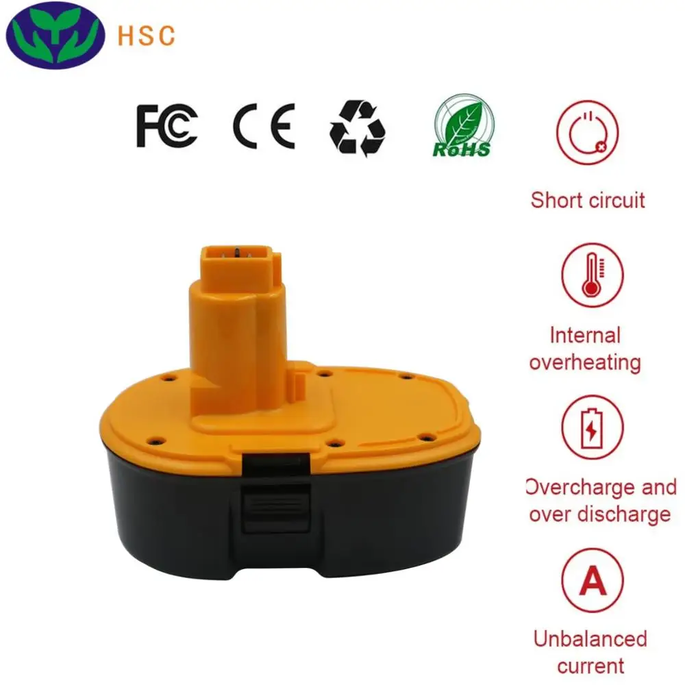 3,0 Ач аккумуляторная батарея DEW18A NiMh Battery 18V Замена для набора DEWA Pack DC9096 DE9039 DW9095