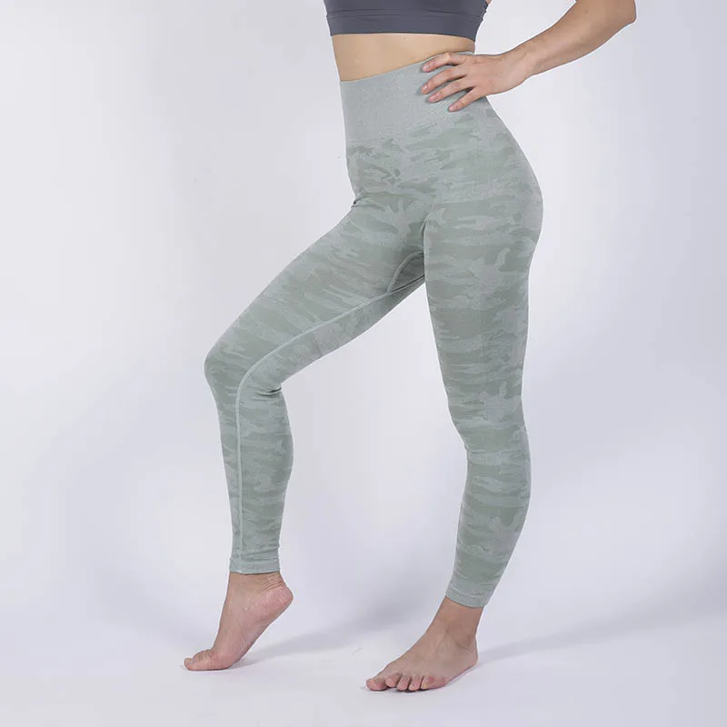 Женские Бесшовные Леггинсы с высокой талией Nessaj камуфляжные спортивные пуш-ап