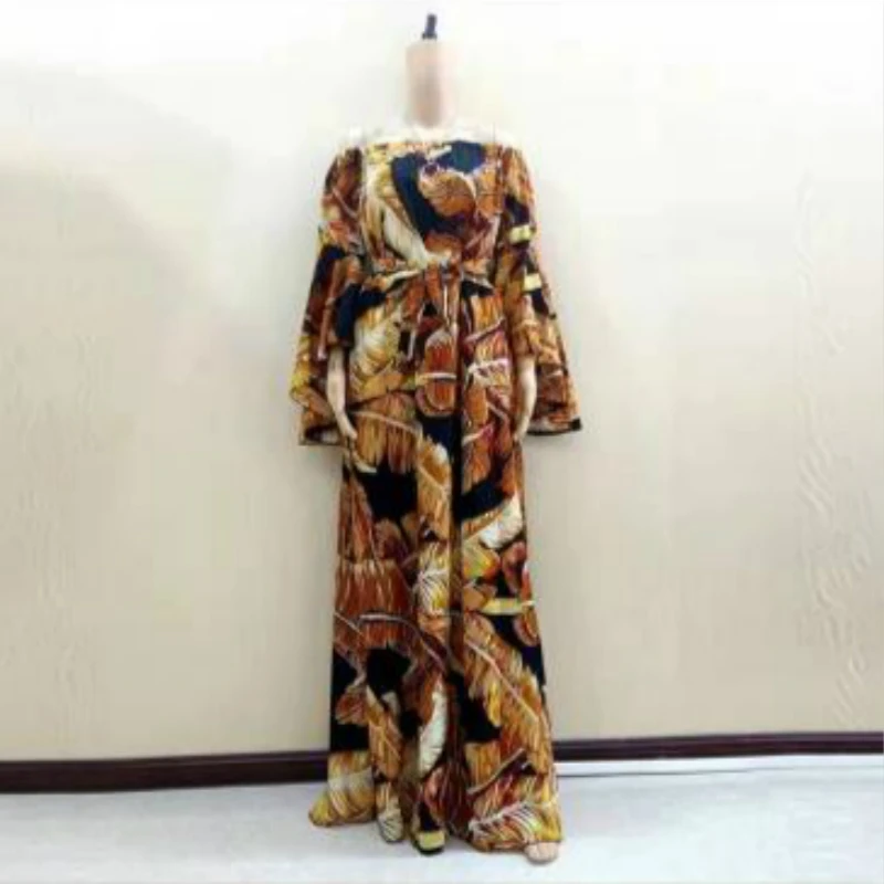 2019 Новое Африканское бриллиантовое шифоновое длинное платье Дашики из 100% хлопка