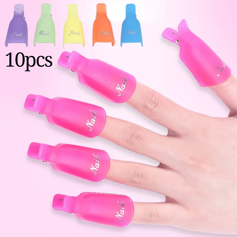 10 шт. пластиковые насадки для снятия лака ногтей|Жидкость лака| |