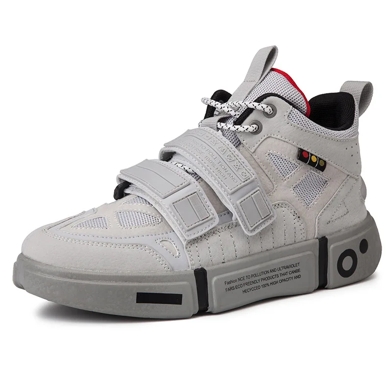 Хип-хоп мужские массивные кроссовки на липучке Kanye West Tenis Sapato Masculino кеды высокой
