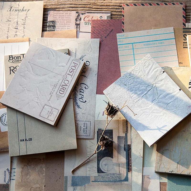 60pcs/set Old Antique Pages Material Paper Junk Journal Planner Scrapbooking Vintage Decorative DIY Craft Background | Дом и сад