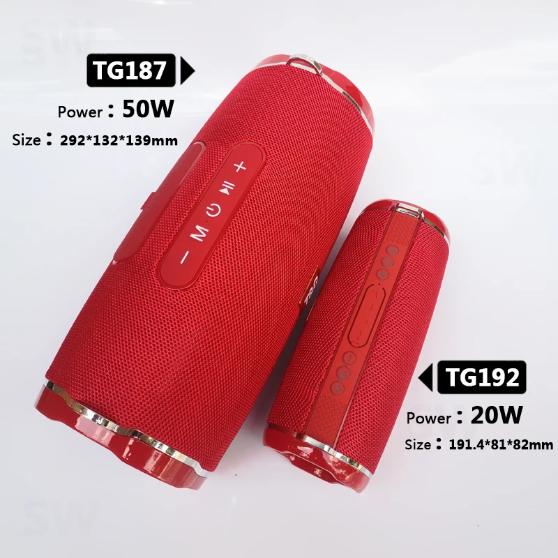 

TG187 50W High Power Bluetooth Speaker Waterproof Portable Column For PC Computer Speakers Subwoofer Boom Box Music Center FM TF