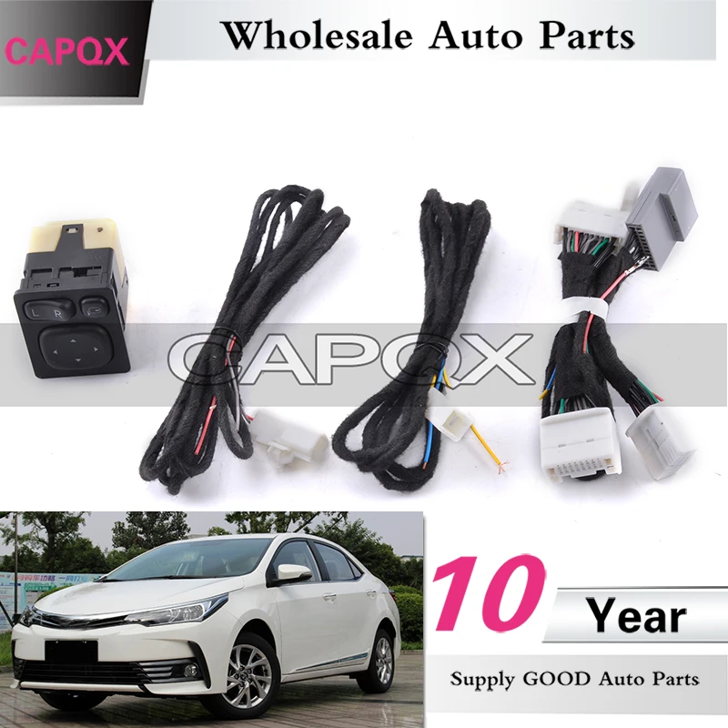 CAPQX 28pin Side Rear View Mirror Folding Switch button Connector Wiring Harness Cable For TOYOTA Corolla LEVIN 2014 Prado | Автомобили и