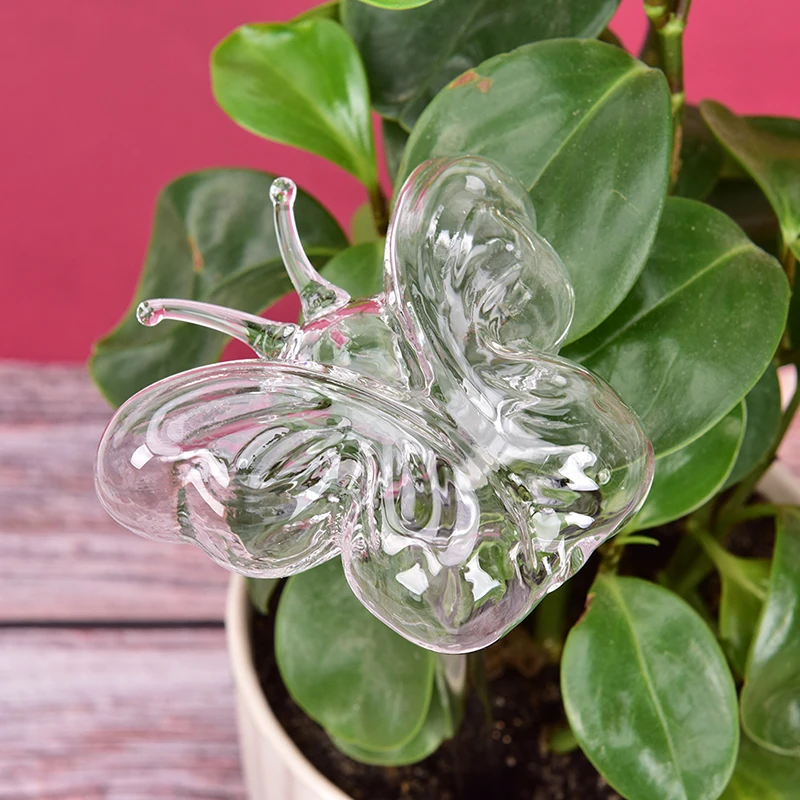 Protable Glass Plant Flowers Water Feeder Self Watering Bird Design Waterer 6 Types Decor Cans | Дом и сад