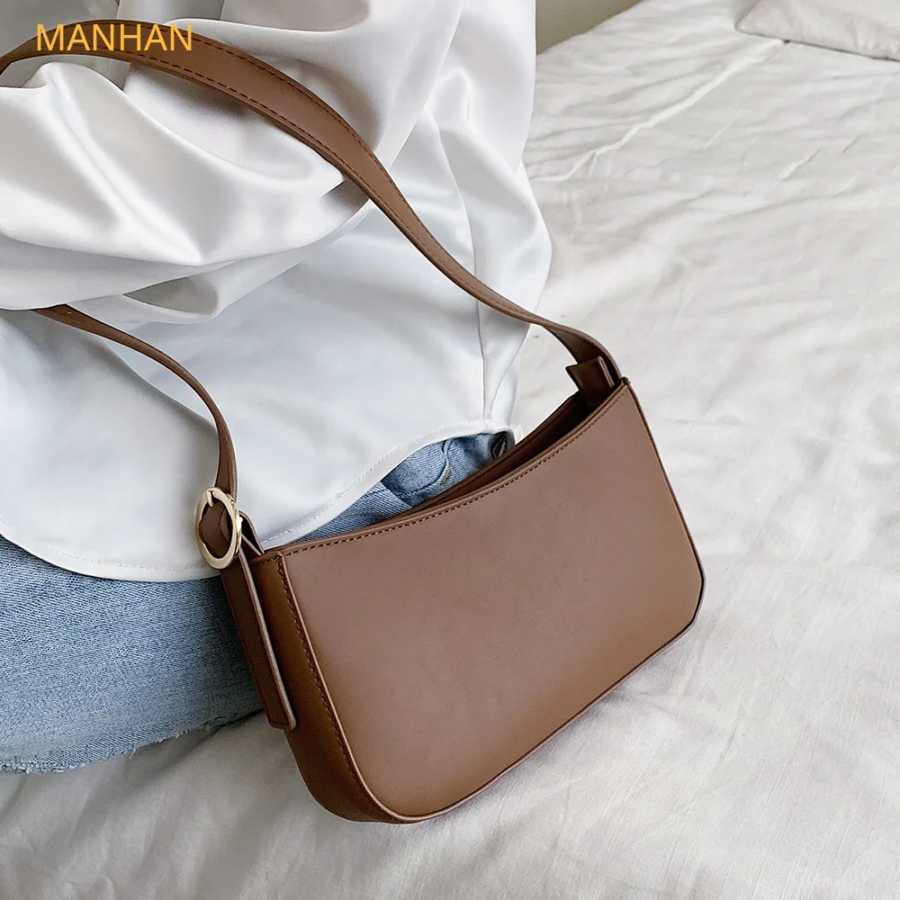 

Милые однотонные маленькие сумки через плечо из искусственной кожи для женщин 2021 летние простые сумки и кошельки женские дорожные сумки