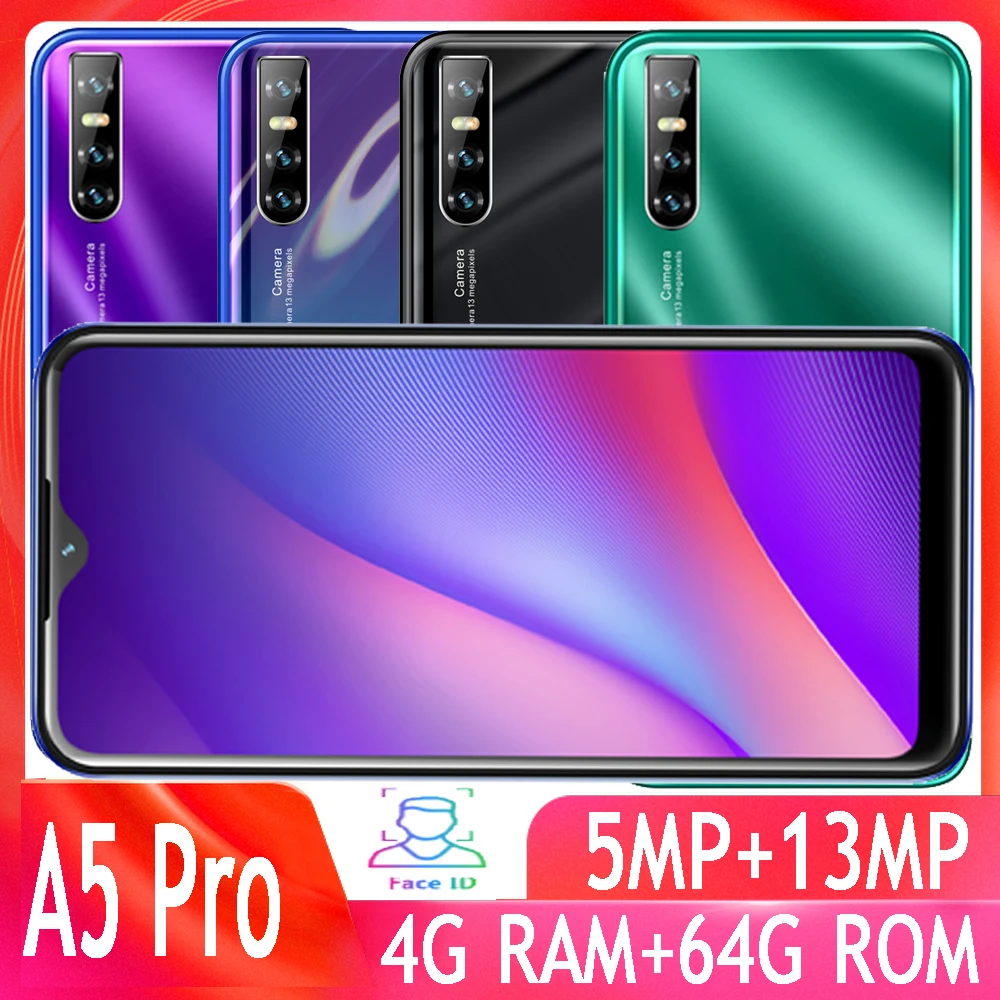 A5 Pro смартфон 4 Гб ОЗУ 64 ПЗУ четырёхъядерный экран 6 26 дюйма|Смартфоны| |
