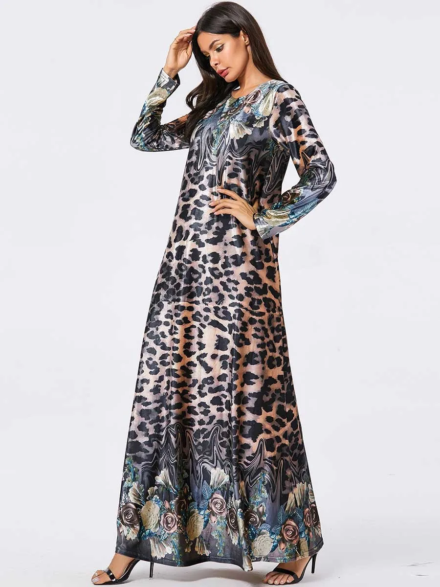 Мусульманская одежда винтажное бархатное мусульманское платье женское большое