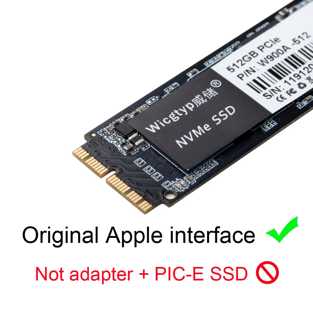 Новый 512 ГБ SSD для 2014 2015 2017 Macbook Air A1465 A1466 Pro Retina A1502 A1398 512G iMac A1419 A1418 твердотельный