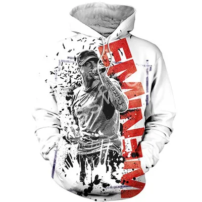 Tessffel Eminem Новая мода Harajuku RapGod 3D печатная Толстовка/куртка/мужская женская хип-хоп Забавный животный стиль-3 - Цвет: just picture