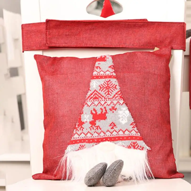 Прекрасный красочный Рождественский чехол для подушки мультяшная безликая