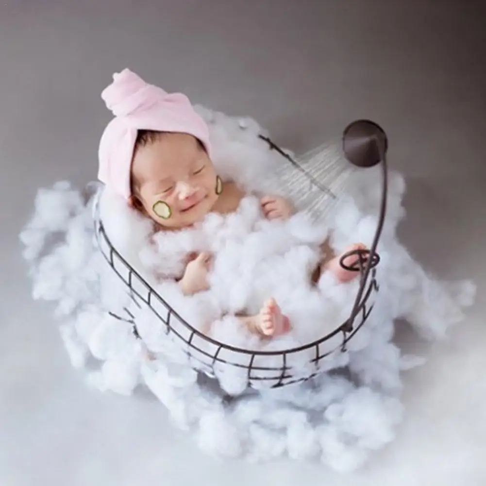 

Newborn Photography Prop Baby Photography Auxiliary Frame Iron Basket Shower Bathtub Props Posing Studio Accessori Fotografi Kid