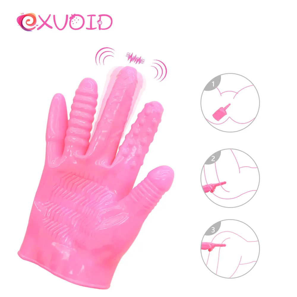 EXVOID 1 шт. бриллиантовый вибратор мужские бриллиантовые перчатки для точки G