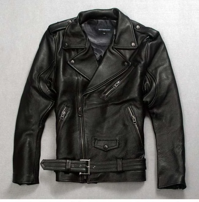 Мотоциклетная байкерская куртка из натуральной шкуры ягненка модель 2021 года