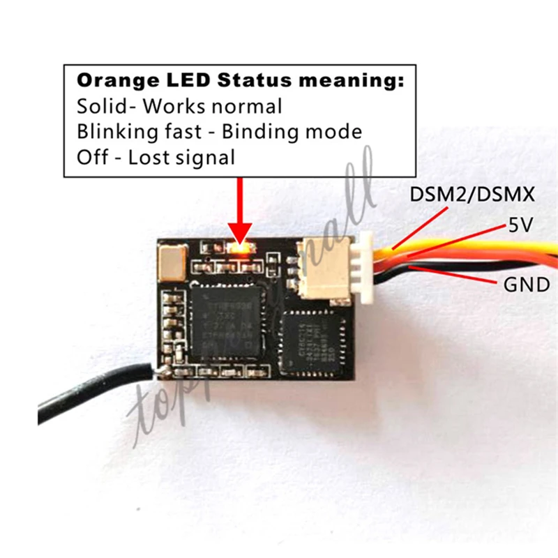2 4G SP09X Micro DSM2 спутниковый ресивер 3 3-5 в для Naze32 F3 мини-гоночный Дрон