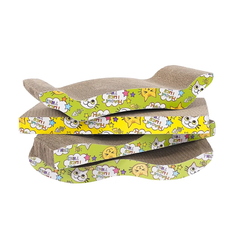 Мультяшный принт игрушки для кошек Когтеточка коврик шлифовальный скребок