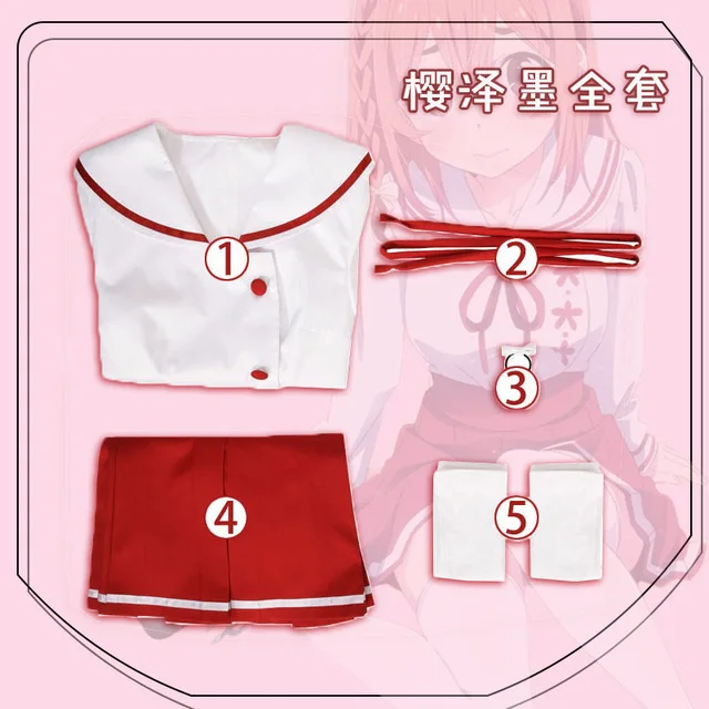 

Anime Rent A Girlfriend Kanojo Okarishimasu Sakurasawa Sumi Cosplay Costume Women School Uniform Dress Halloween Carnival Outfit