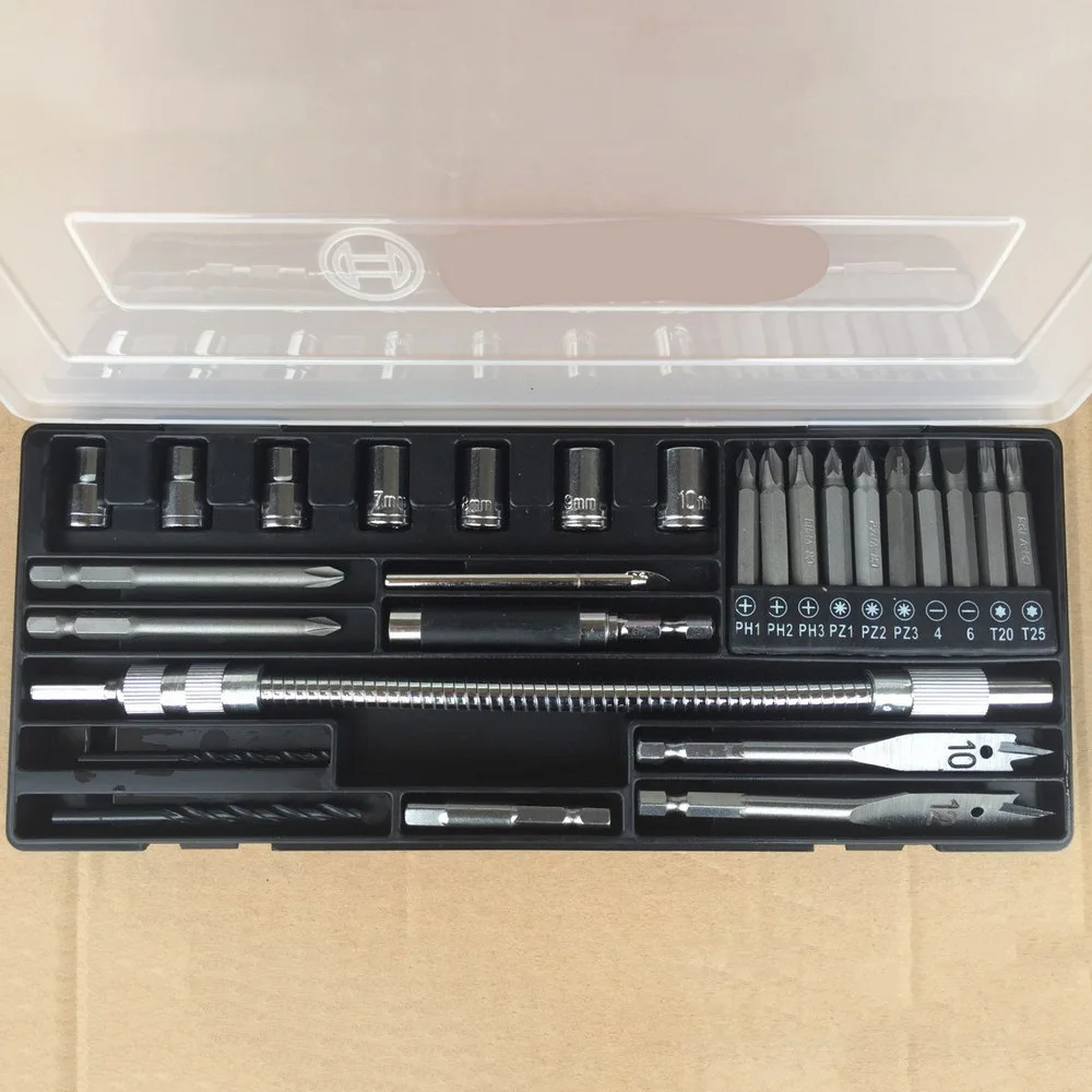 

21/26Pcs Multifunction Impact Drill Bit Set Electric Drill Accessories Hardware Tool Combination Flexible Shaft Connecting Rod