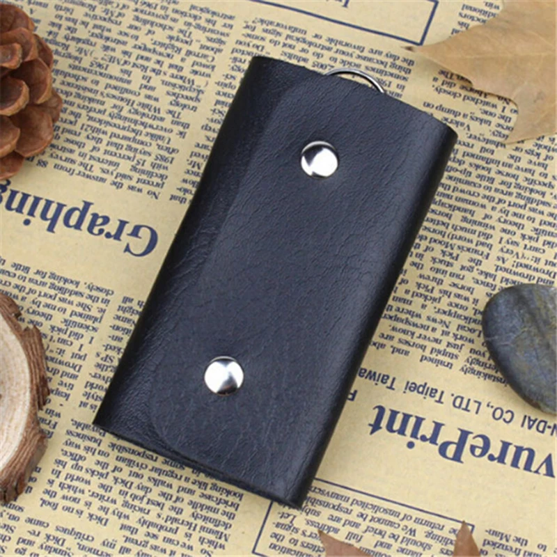 

2021 Women Men Key Holders Vintage Keys Organizer Fashion Solid Car Keychain Housekeeper Keychain Cover Key Wallets Key pouch