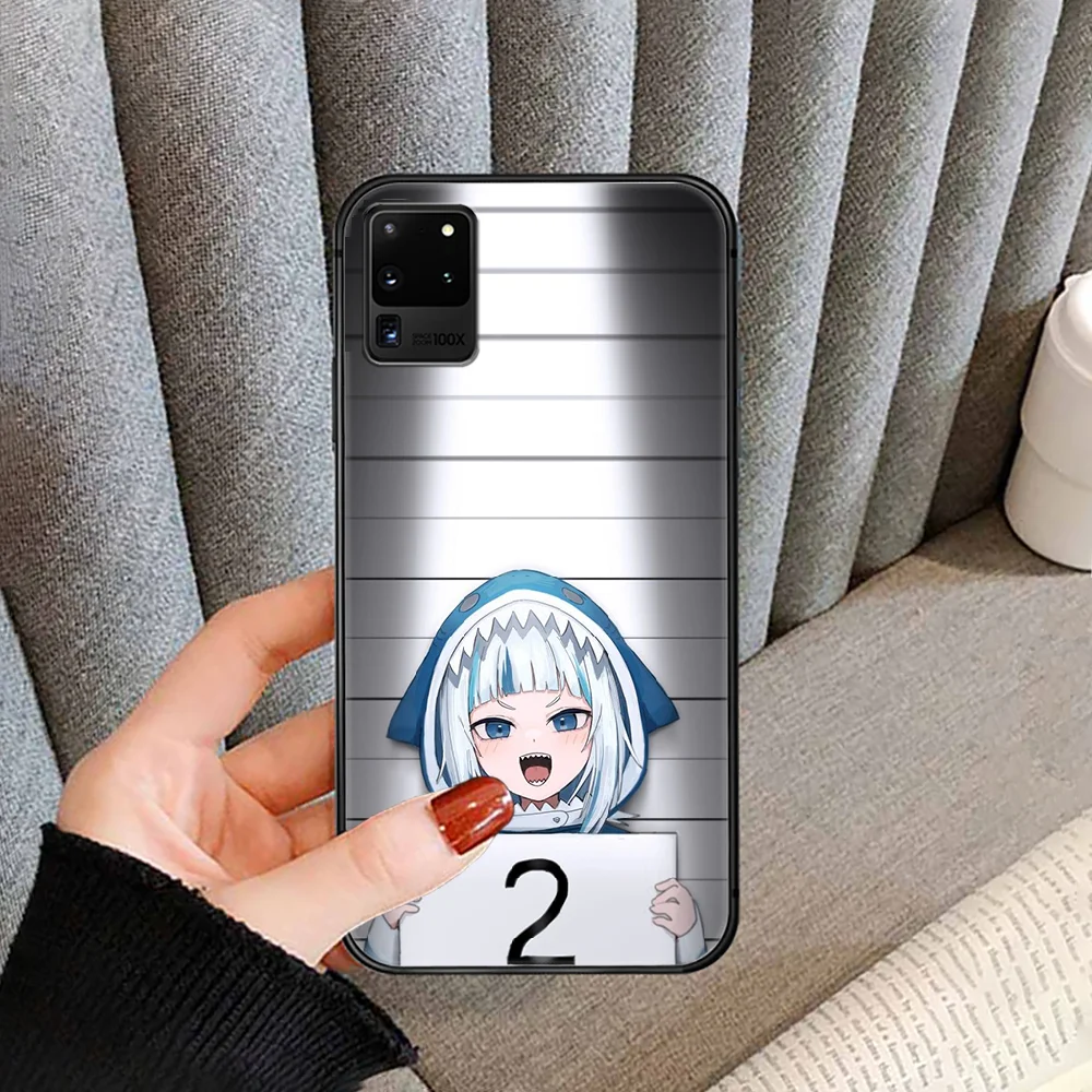 

Hololive Girl Gawr Gura Phone case cover for For SamSung Galaxy S Note 7 8 9 10 20 Uitra Plus E Lite black black Etui tpu