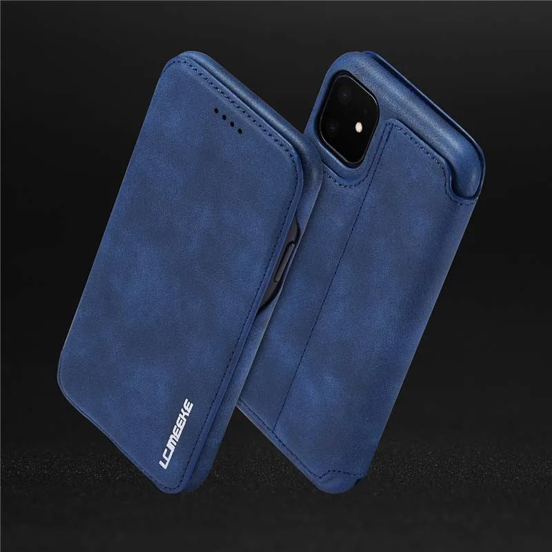 Роскошный флип кожаный чехол для iphone 11 11pro 11proMax чехол для телефона с отделением для карт, на магните стоячий кейс-держатель Fundas KS0339