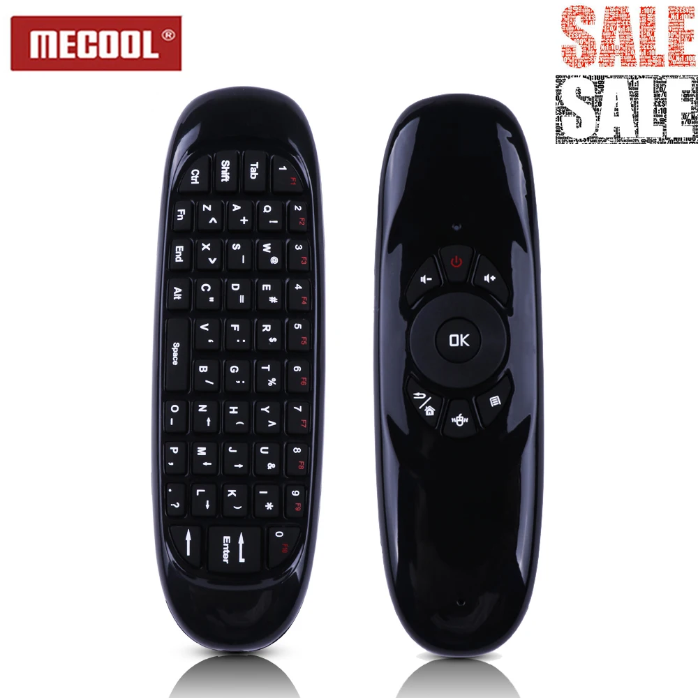 Mecool C120 6 осей гироскоп 2,4G воздушная мышь перезаряжаемая Беспроводная клавиатура Пульт дистанционного управления для Android tv Box компьютерное управление