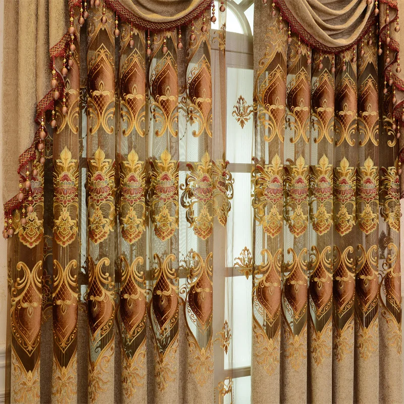 

European Luxury Curtains for Window Curtains Styles for Living Room Elegant Drapes European Curtains Embroidered curtains