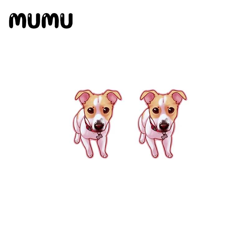 Новинка 2021 серьги-гвоздики Джек Рассел терьер серия собак эпоксидные украшения