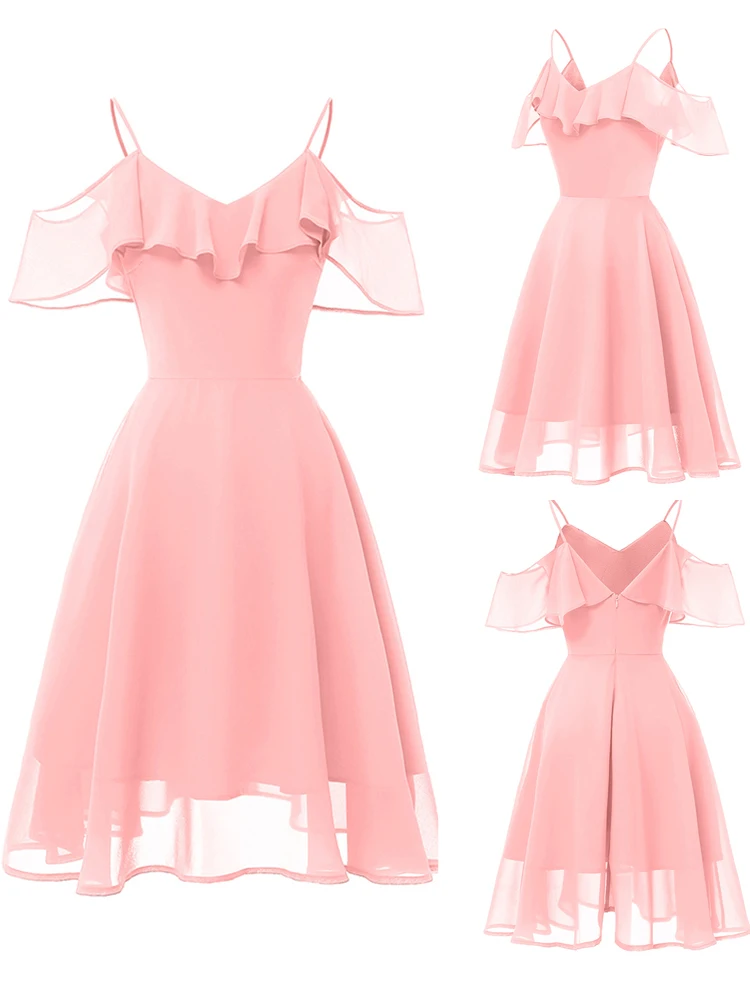 Женское короткое шифоновое платье без рукавов элегантное на тонких бретельках