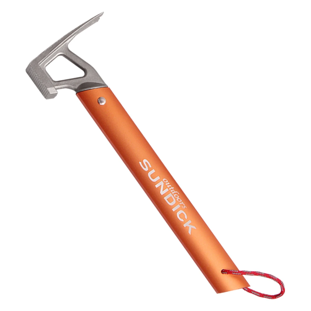 

Outdoor Camping Tent Hammer Stainless Steel Tent Nail Puller Tent Peg Accessory Hiking Outdoor Tool with Elastic rope