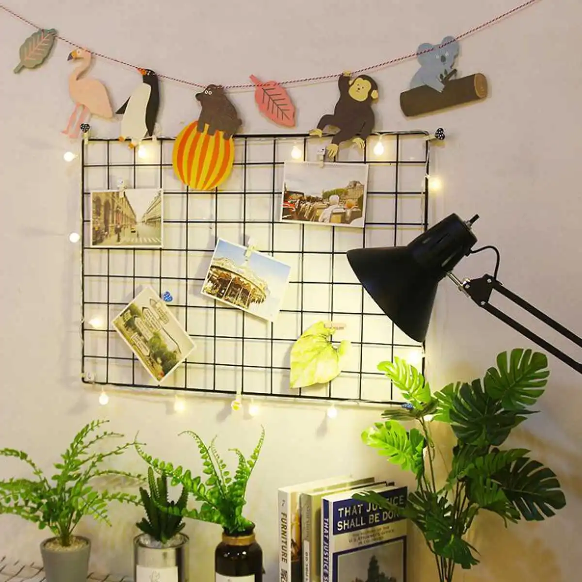 Металлическая настенная сетка подвесная фоторамка для спальни гостиной