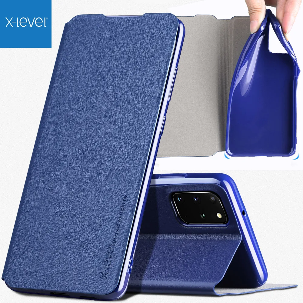 Кожаный чехол книжка X Level для Samsung Galaxy S20 Ultra Plus ультратонкий|Бамперы| |