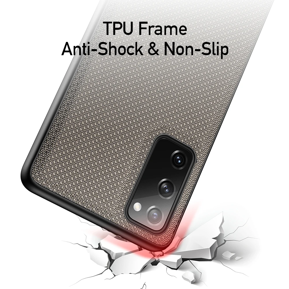 dux ducis fino series woven nylon texture silicone back case for samsung galaxy s21 s20 fe plus ultra a72 a52 a22 a32 a12 cover free global shipping