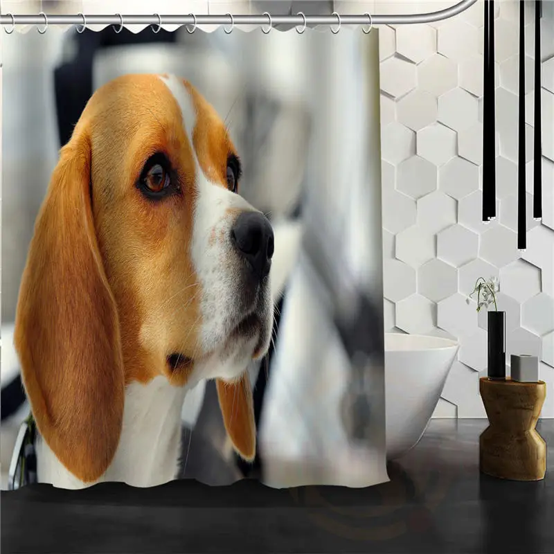 Поп-серия животный новый щенок - штора для душа с узором, индивидуально настраиваемая для ванной комнаты, тканевая, модная последняя для декора.