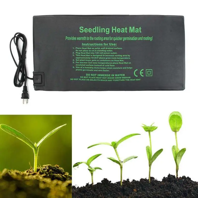 

Seedling Heating Mat 50x25cm Waterproof 110V/220V Clone Starter Pad Plant Propagation Flower Seed Germination Garden Supplies