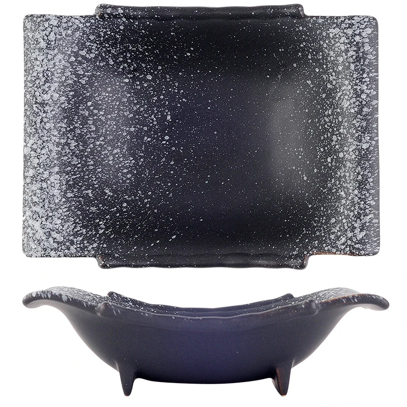 

FANCITY Irregular Creative Bowl Ceramic Bowl Side Dishes Bowl Afternoon Tea Dim Sum Bowl Western Restaurant Tilted Edge Ingredie