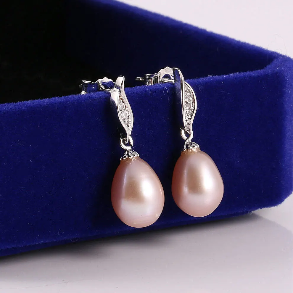 Серьги гвоздики с натуральным пресноводным жемчугом серьги капли из настоящего