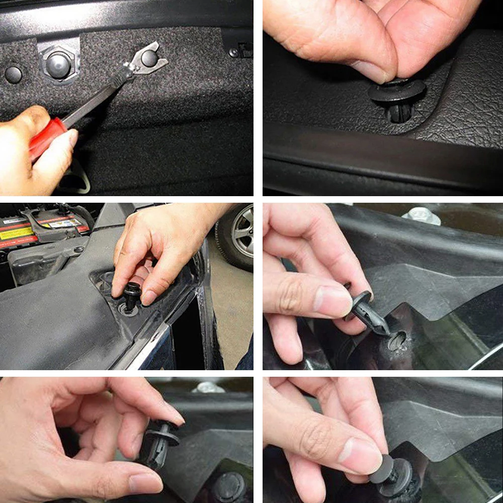 

620 Pcs Universal Boxed Mixed Car Fasteners With removal tool Auto Bumper Rivet Retainer Push Engine Cover Fender Fastener Clips
