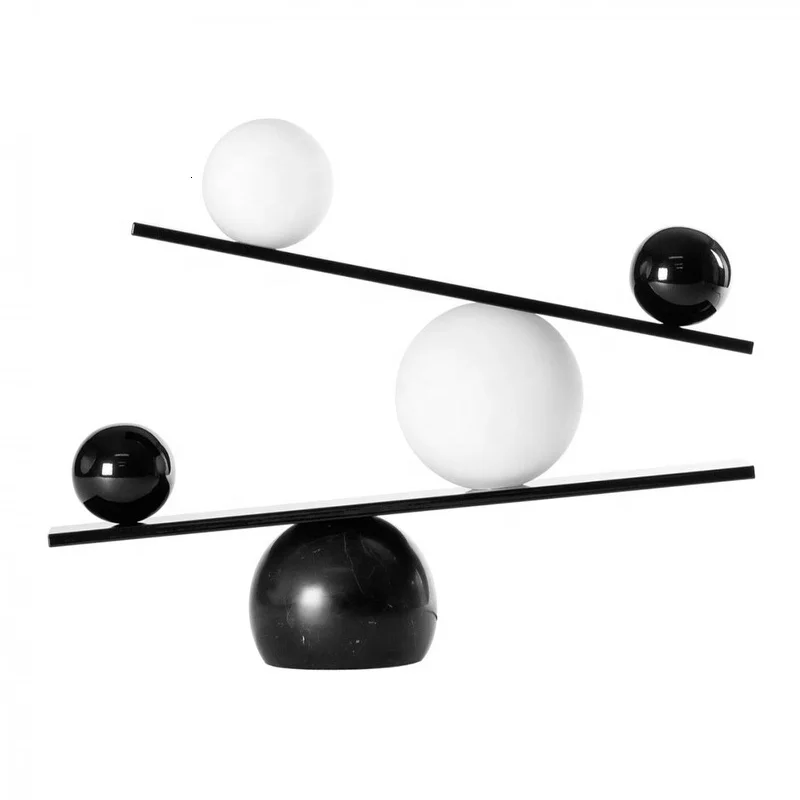 Настольная лампа из Черного Железного белого стекла для отеля дома спальни