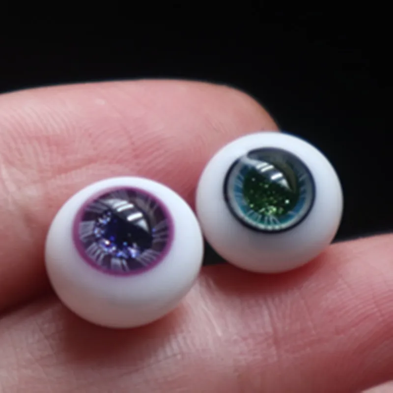 Кукольные глаза стеклянные 10 мм кукольные мини-глаза-зеленый фиолетовый |