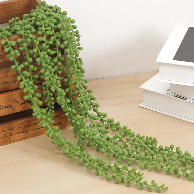 2 шт. искусственные растения жемчуг из ткани имитирующий висит лоза домашний